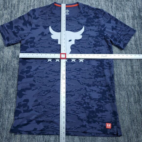 Men's XL Project Rock Veterans Day Show Camo T-Shirt Training Gym Workout Tee - Picture 8 of 10